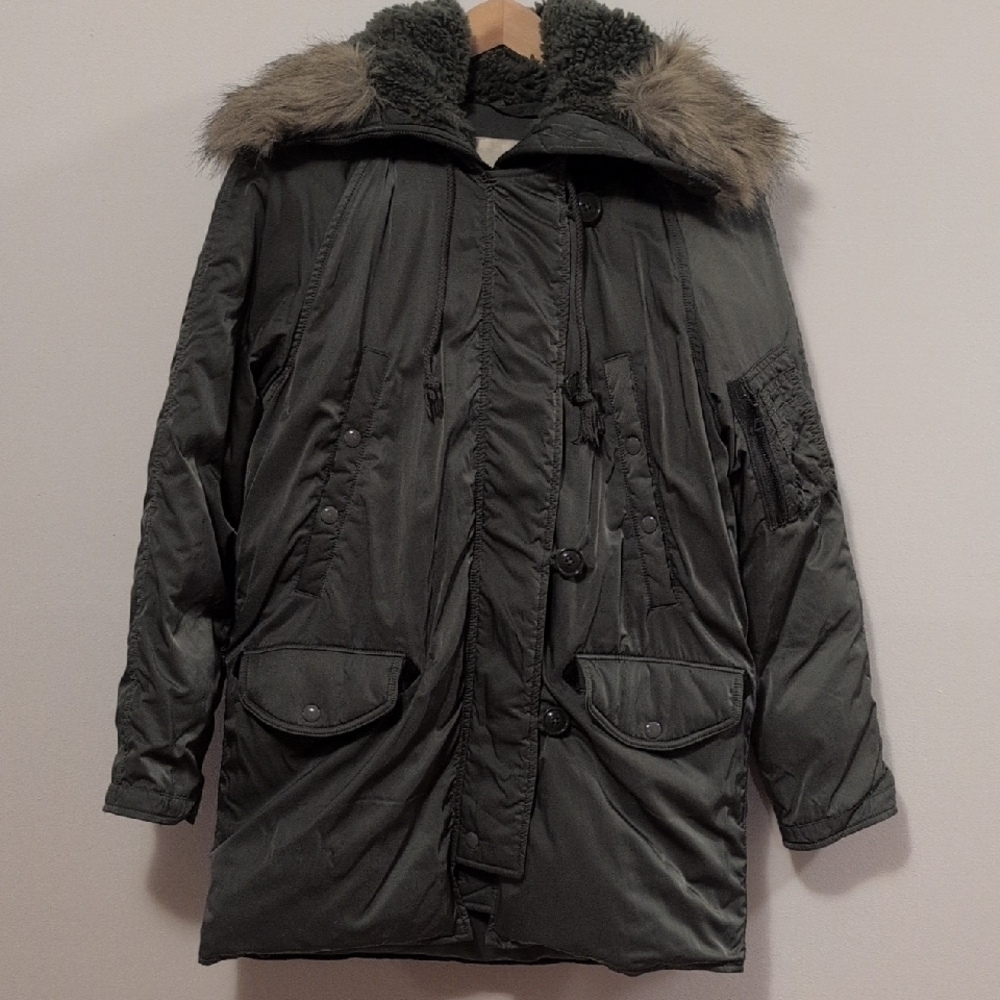Ralph Lauren Denim & Supply Olive Faux Fur-Trimmed Parka.  NWOT.  Sz M
